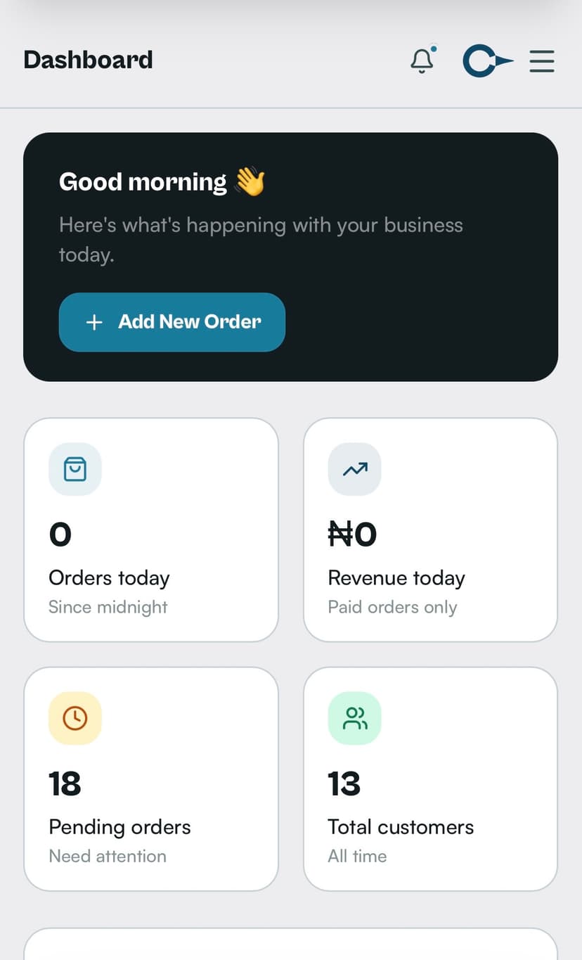 Ordaflow dashboard preview